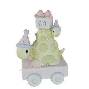 Precious Moments Take Time It's Your Birthday Turtle Age 11 Train Figurine